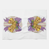 Cute Kerstmis Jingle Bells met lint en lint Theedoek (Horizontaal)