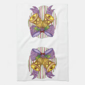 Cute Kerstmis Jingle Bells met lint en lint Theedoek (Verticaal)