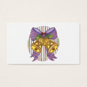 Cute Kerstmis Jingle Bells met lint en lint Visitekaartjes (Voorkant)