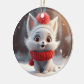 Cute Kerstmis Keramisch Ornament (Links)