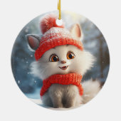 Cute Kerstmis Keramisch Ornament (Achterkant)