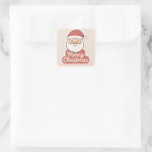 Cute Kerstmis Kerstman Gezicht Sticker (Tas)