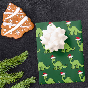 Cute Kerstmis Kinder Dinosaur Santa Inpakpapier Vel