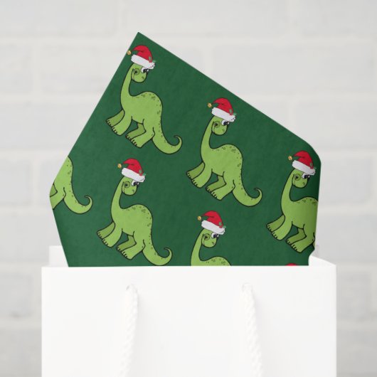 Cute Kerstmis Kinder Dinosaur Santa Tissuepapier (Cadeauzakje)