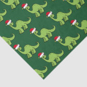 Cute Kerstmis Kinder Dinosaur Santa Tissuepapier (Detail)
