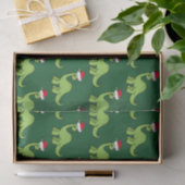 Cute Kerstmis Kinder Dinosaur Santa Tissuepapier (Geschenk)
