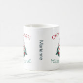 Cute Kerstmis Kitten Illustration Coffee Mok (Center)