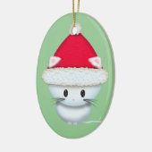 Cute Kerstmis Kitten Keramisch Ornament (Links)