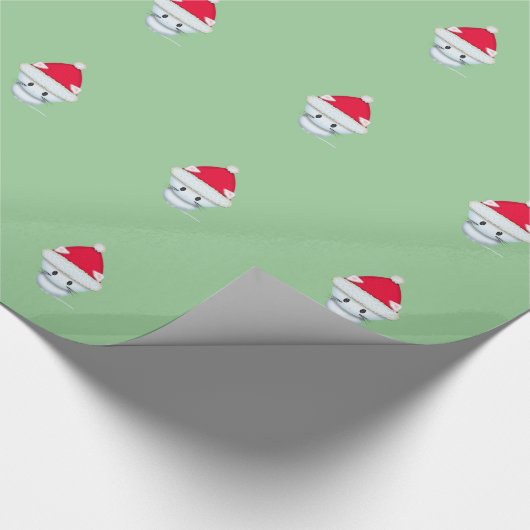 Cute Kerstmis Kitten Pattern Cadeaupapier (Hoek)