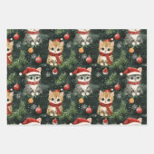 Cute Kerstmis Kittens Inpakpapier Vel (Voorkant 3)