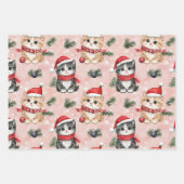 Cute Kerstmis Kittens Inpakpapier Vel (Voorkant 2)