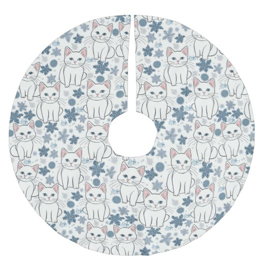 Cute Kerstmis Kittens Kerstboom Rok (Voorkant)