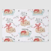 Cute Kerstmis Kitty Cat Pattern Tissuepapier (Voorkant)
