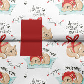 Cute Kerstmis Kitty Cat Pattern Tissuepapier