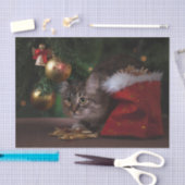 Cute Kerstmis Kitty Cat Tissuepapier (Craft)