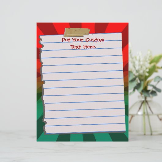 Cute Kerstmis Letterhead Stationery (Staand voorkant)