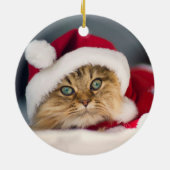 Cute Kerstmis liegt Keramisch Ornament (Achterkant)