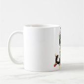 Cute Kerstmis Light Black Cat Koffiemok (Links)