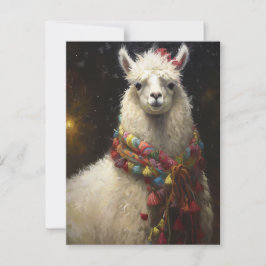 Cute Kerstmis Llama Briefkaart