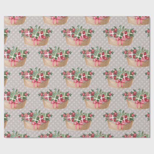 Cute Kerstmis Llama Cadeaupapier (Vlak)