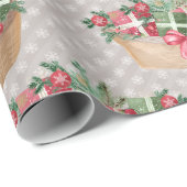 Cute Kerstmis Llama Cadeaupapier (Rol Hoek)