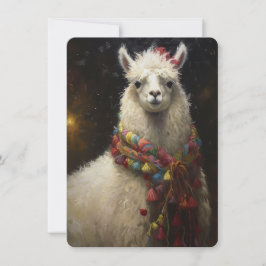 Cute Kerstmis Llama Feestdagenkaart