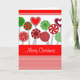Cute Kerstmis Lollipopkaart Feestdagen Kaart