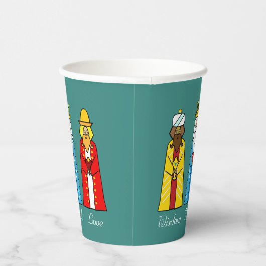 Cute kerstmis Mannen Paper Cups Papieren Bekers (Rechts)