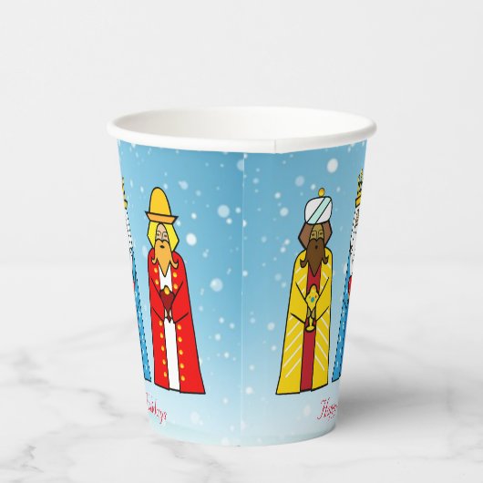 Cute kerstmis Mannen Paper Cups Papieren Bekers (Rechts)
