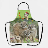 Cute Kerstmis Meerkats Apron Schort (Voorkant)