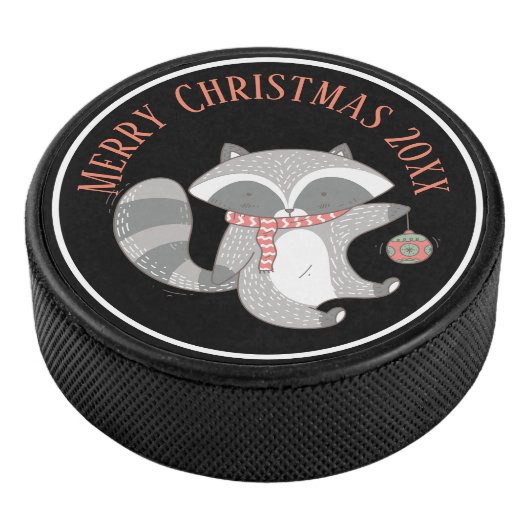 Cute Kerstmis met Ornament Illustratie Hockey Puck (3/4)