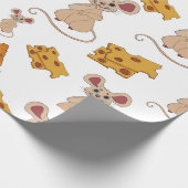 Cute Kerstmis Mice Pattern Cadeaupapier (Hoek)