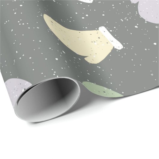 Cute Kerstmis Mittens Winter Pattern Cadeaupapier (Rol Hoek)