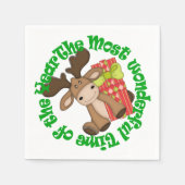 Cute Kerstmis Moose Servetten (Voorkant)