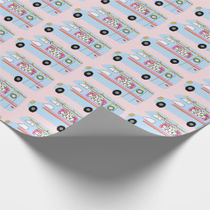 Cute Kerstmis Motorhome RV-kerst Cadeaupapier