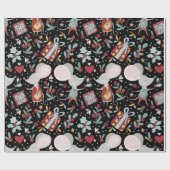 Cute Kerstmis Mouse Patroon Cadeaupapier (Vlak)