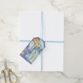 Cute Kerstmis, Musician Angel die haar paard speel Cadeaulabel (Met Touw)