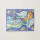 Cute Kerstmis, Musician Angel die haar paard speel Legpuzzel (Horizontaal)