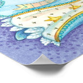 Cute Kerstmis, Musician Angel die haar paard speel Poster (Hoek)