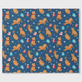 Cute Kerstmis/Nieuwjaar Tijger Inpakpapier (Vlak)