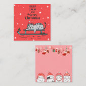 Cute Kerstmis Notitiekaartje (Voorkant / Achterkant)