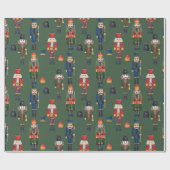Cute Kerstmis Nutcracker Cadeaupapier (Vlak)