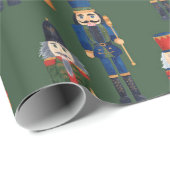 Cute Kerstmis Nutcracker Cadeaupapier (Rol Hoek)
