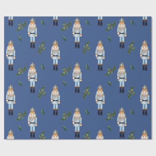 Cute Kerstmis Nutcracker Cadeaupapier (Vlak)