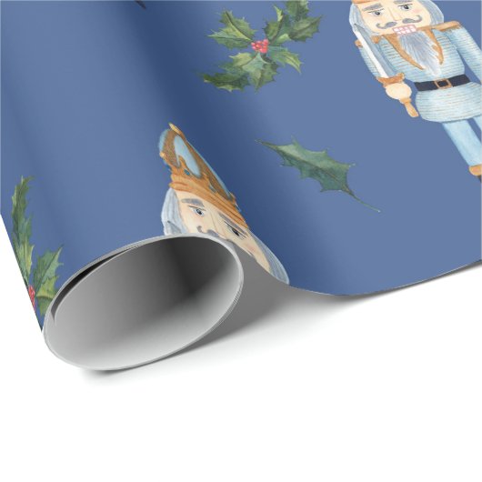 Cute Kerstmis Nutcracker Cadeaupapier (Rol Hoek)