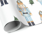 Cute Kerstmis Nutcracker Pattern Cadeaupapier (Rol Hoek)