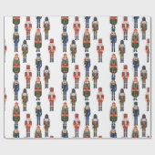 Cute Kerstmis Nutcracker Pattern Cadeaupapier (Vlak)