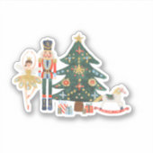 Cute Kerstmis Nutcracker Sticker (Voorkant)