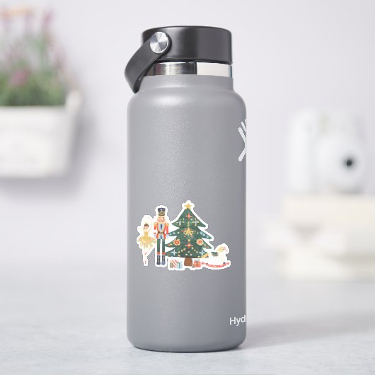 Cute Kerstmis Nutcracker Sticker (HydroFlask)