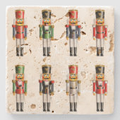 Cute Kerstmis Nutkraker Soldaten Stenen Onderzetter (Voorkant)